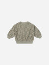 Rylee & Cru Sage Palm Check Sweatshirt/Short Set