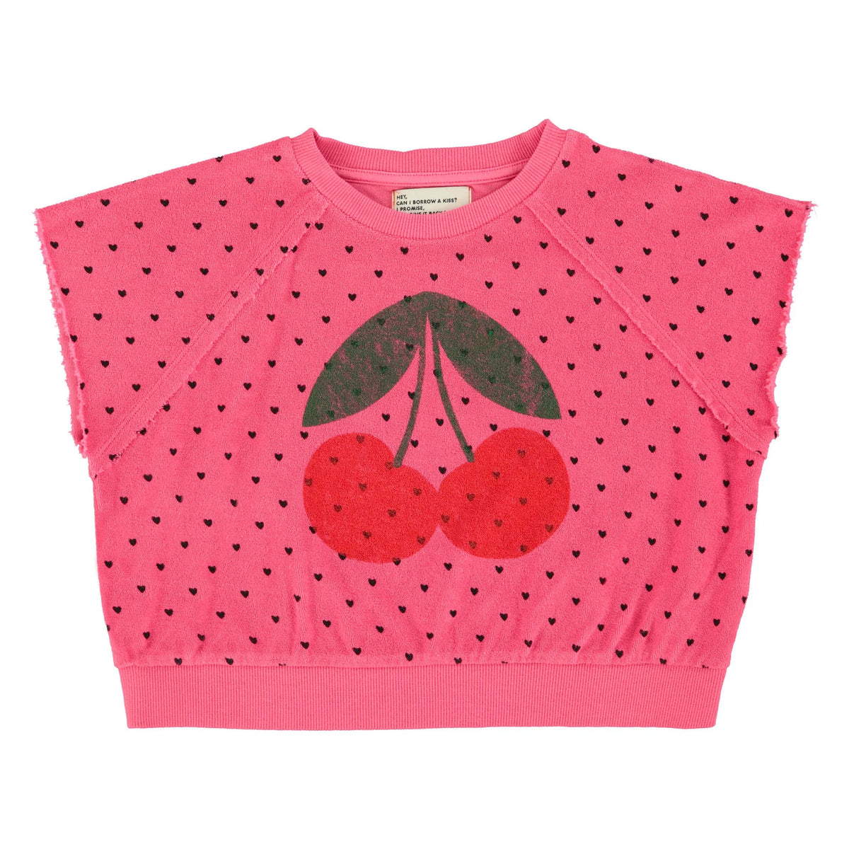 Piupiuchick Pink Cherry Sleeveless Sweatshirt – Little Loungers