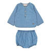 Louis Louise Chambray Oncle Shirt and Bloomer Set