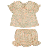 Louis Louise Beige Flower Indie Tunic and Bloomer Set