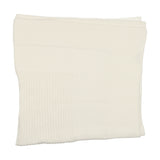 Carmina White Sweater Rib Knit Blanket