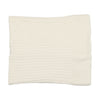 Carmina White Wide Rib Knit Blanket