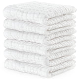 Comfycubs White Muslin 6pk Washcloths