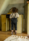 Analogie Black Wash Bubble Suspender Pants