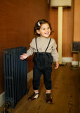 Analogie Black Wash Bubble Suspender Pants