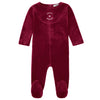 Noggi Burgundy Sweet Seams Footie