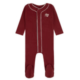 Noggi Burgundy Button Down Footie