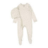 Ladida Blush Bud Wrap Tie Footie/Bonnet
