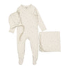 Ladida Blue Bud Wrap Tie Layette Set