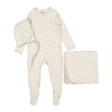 Ladida Blue Bud Wrap Tie Layette Set