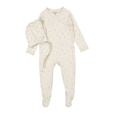 Ladida Blue Bud Wrap Tie Footie/Bonnet