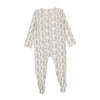 Ladida Blue Wisteria Print Footie