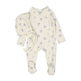 Ladida Blue Watercolor Footie/Bonnet