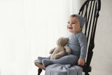Lilette Off Navy Striped Bebe Footie