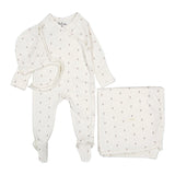 Ladida Green Tiny Rose Wrap Layette Set