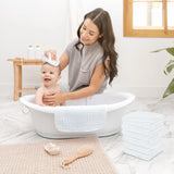 Comfycubs White Muslin 6pk Washcloths
