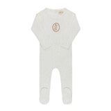 Ely's & Co Ivory Pink Cotton Bunny Footie