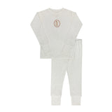 Ely's & Co Ivory Pink Cotton Bunny Pajamas