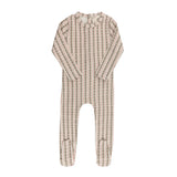 Aurora Ivory/Pink Linear Leaf Footie