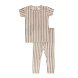 Aurora Ivory/Pink Linear Leaf Pajamas