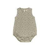 Ely's & Co Sage Palm Ribbed Print Romper