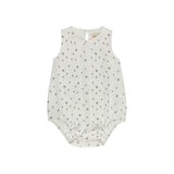 Ely's & Co Ivory Palm Ribbed Print Romper
