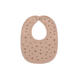 Ely's & Co Pink Floral Pointelle Bib
