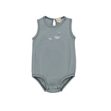 Ely's & Co Blue Duckling Cross Stitch Romper