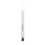 Ely's & Co Ivory Pink Floral Embroider Pacifier Clip