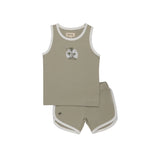 Ely's & Co Sage Palm Ribbed Terry Tank/Shorts