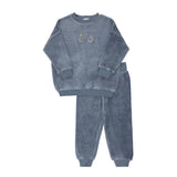 Ely & Co Blue Velour Bike Track Suit