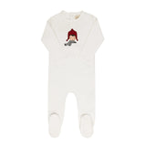 Ely & Co Ivory/Blue Autumn Kids Footie