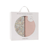 Ely & Co Ivory Liberty Floral 2 Pack Muslin