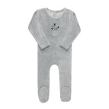 Ely & Co Ivory/Blue Stripe Footie