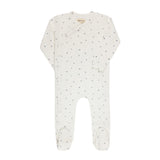 Ely & Co Ivory/Blue Clover Footie