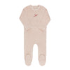 Ely & Co Light Pink Velour Stripe Footie