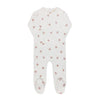 Ely & Co Ivory Girl Velour Leaf Footie