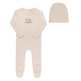 Ely's & Co Floral Stripe Footie/Hat