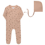 Aurora Pink Jersey Floral Footie/Bonnet