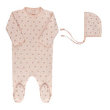 Ely & Co Pink Rosebud Footie/Bonnet