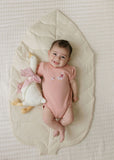 Ely's & Co Pink Duckling Cross Stitch Romper