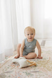Ely's & Co Blue Duckling Cross Stitch Romper