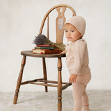 Peluche Rose Knit Embossed Cardigan and Beanie
