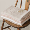 Peluche Scalloped Rose Mélange Bebe Knit Blanket