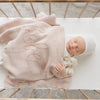 Peluche Scalloped Rose Mélange Bebe Knit Blanket