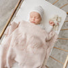 Peluche Scalloped Rose Mélange Bebe Knit Blanket