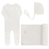 Ely & Co Ivory Boy Embroider Collar Layette Set