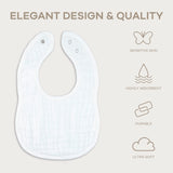 Comfycubs White Muslin 4pk Bibs