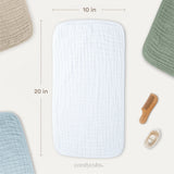 Comfycubs White Muslin Burp Cloths