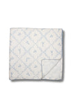 LIttle Threads Blue Lattice Muslin Swaddle